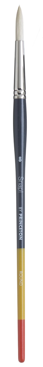 Princeton Snap! Natural Bristle Long Handle Brush-Round Size 8